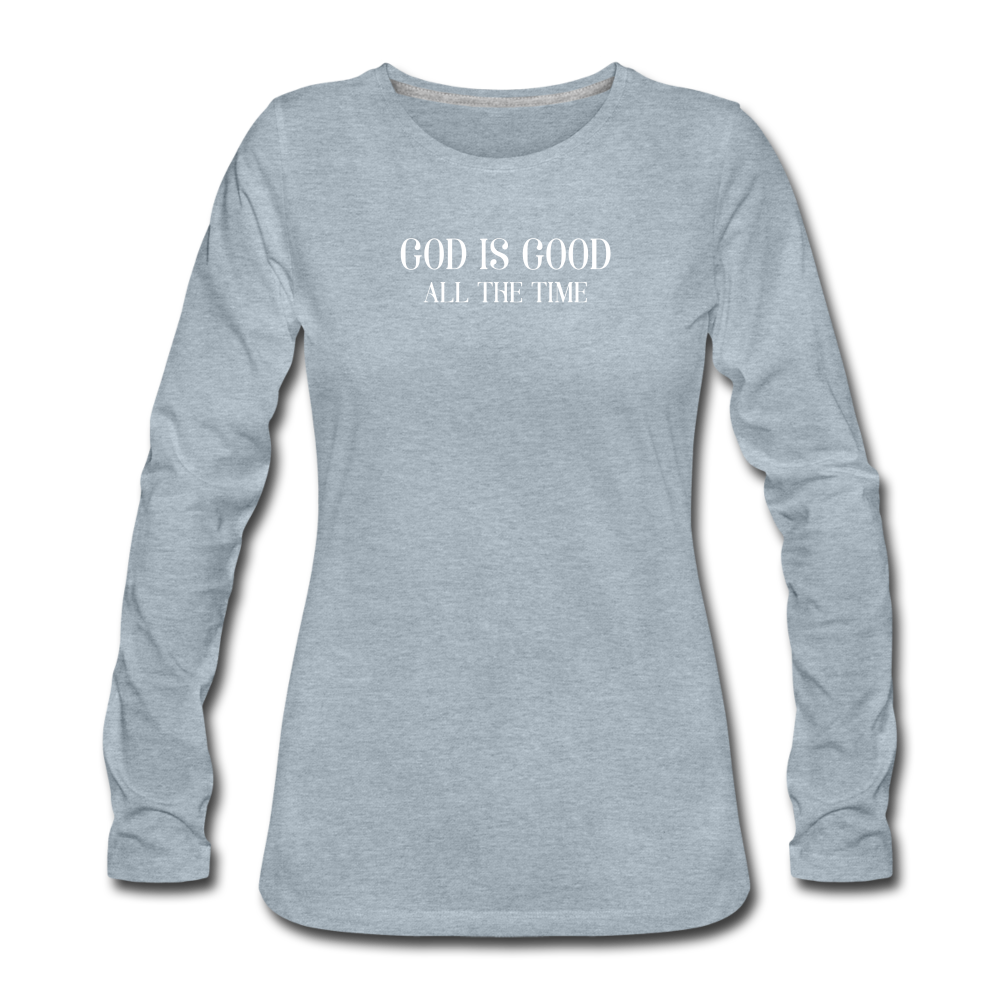 God Is Good Women's Tee - heather ice blue