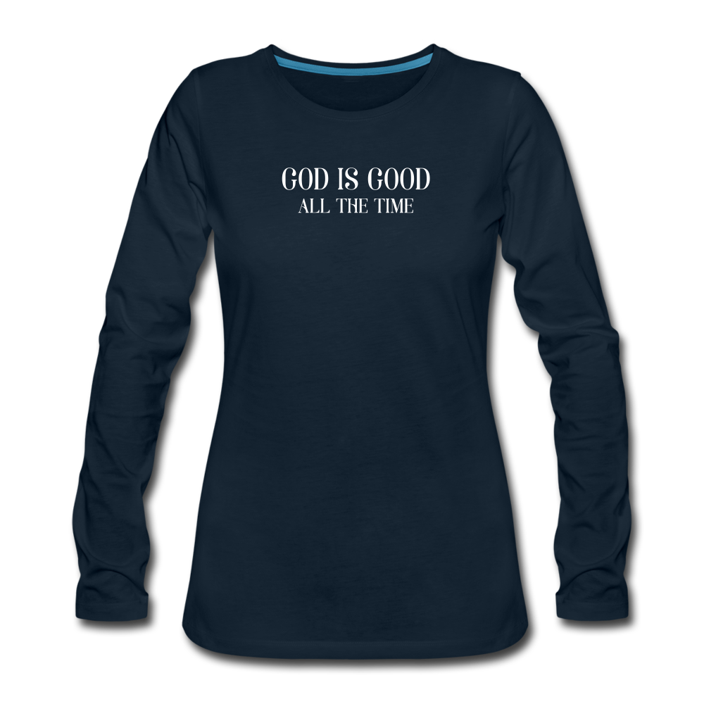 God Is Good Women's Tee - deep navy