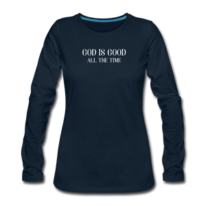 God Is Good Women's Tee - deep navy