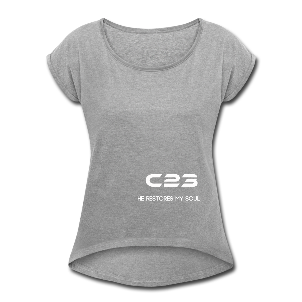 C23 He Restores Women's Tee - heather gray