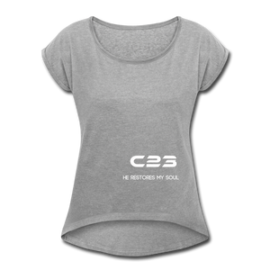 C23 He Restores Women's Tee - heather gray