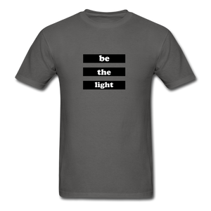 Be The Light Tee - charcoal