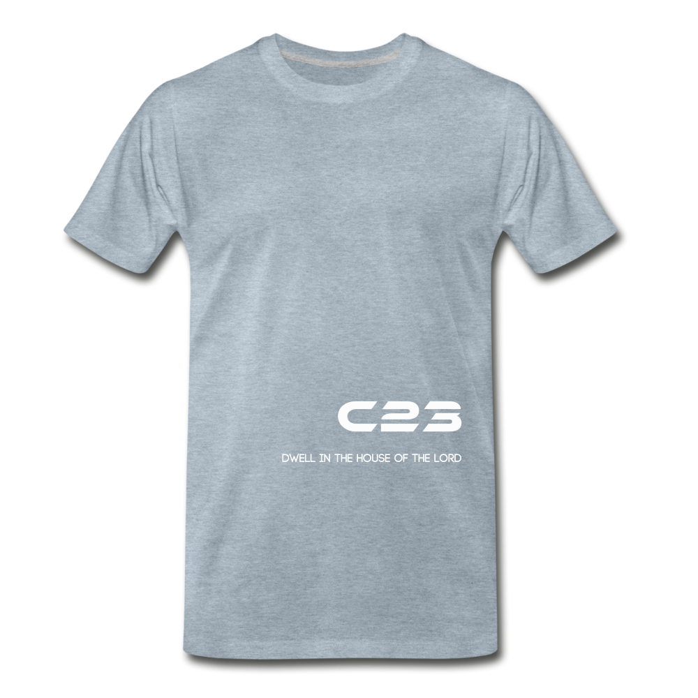 C23 Dwell Men's Athletic Tee - heather ice blue