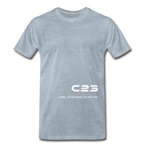 C23 Dwell Men's Athletic Tee - heather ice blue