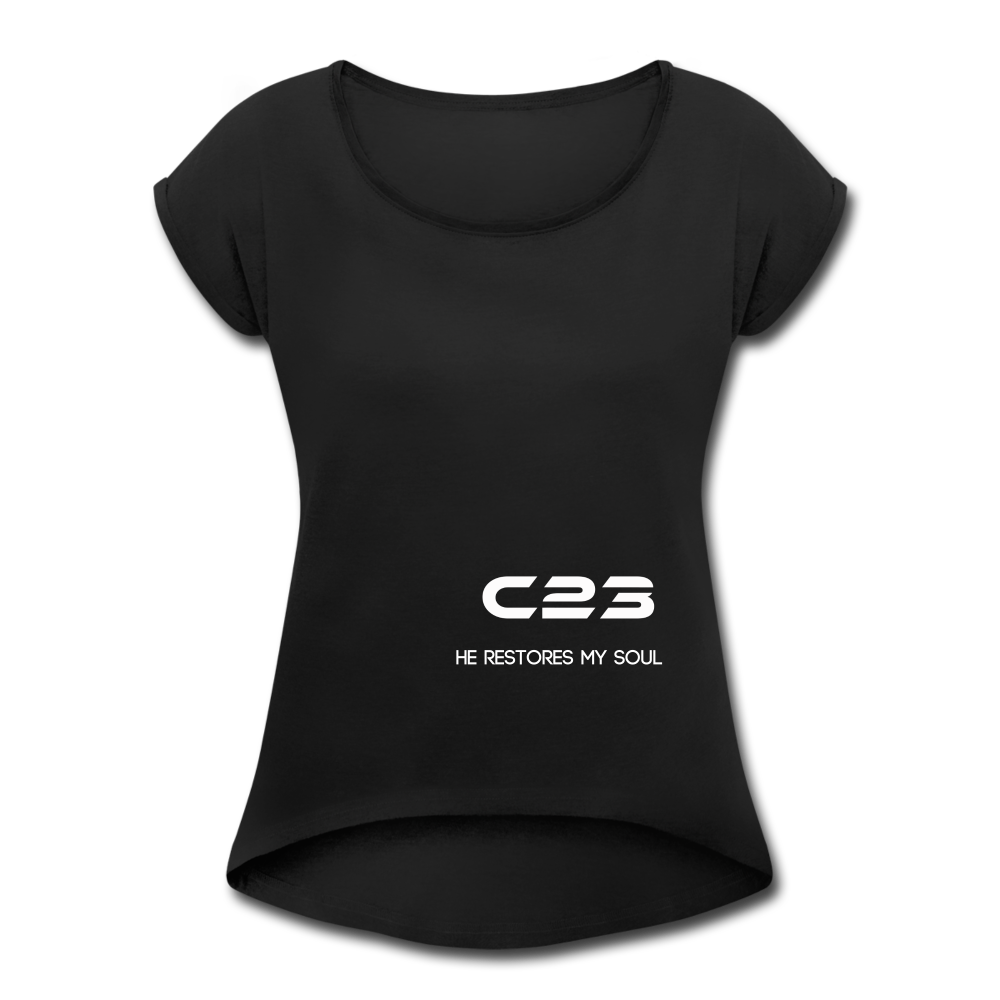 C23 He Restores Women's Tee - black