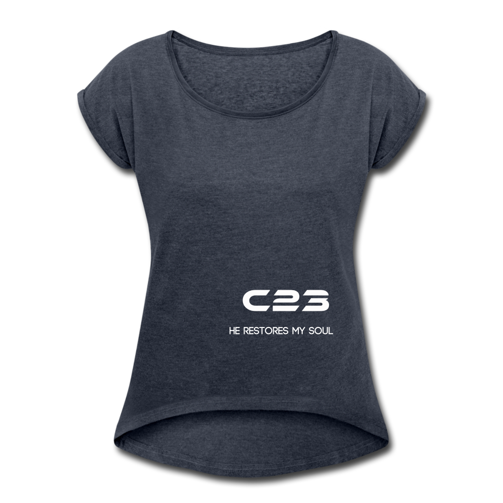 C23 He Restores Women's Tee - navy heather