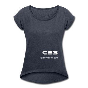 C23 He Restores Women's Tee - navy heather