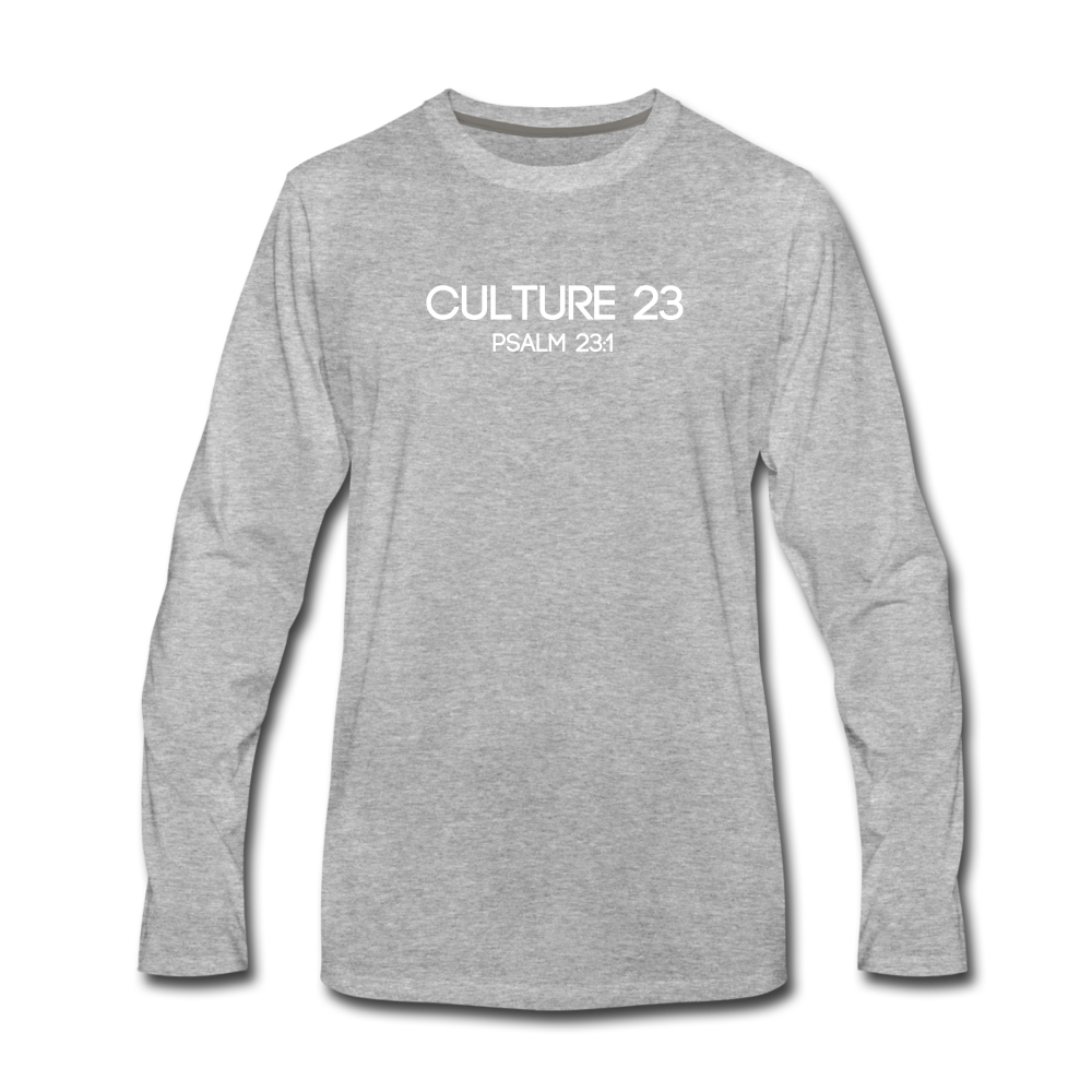 C23 Not Want Men's Long Sleeve Tee - heather gray