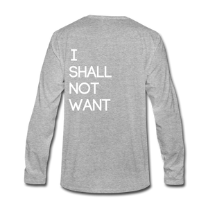 C23 Not Want Men's Long Sleeve Tee - heather gray