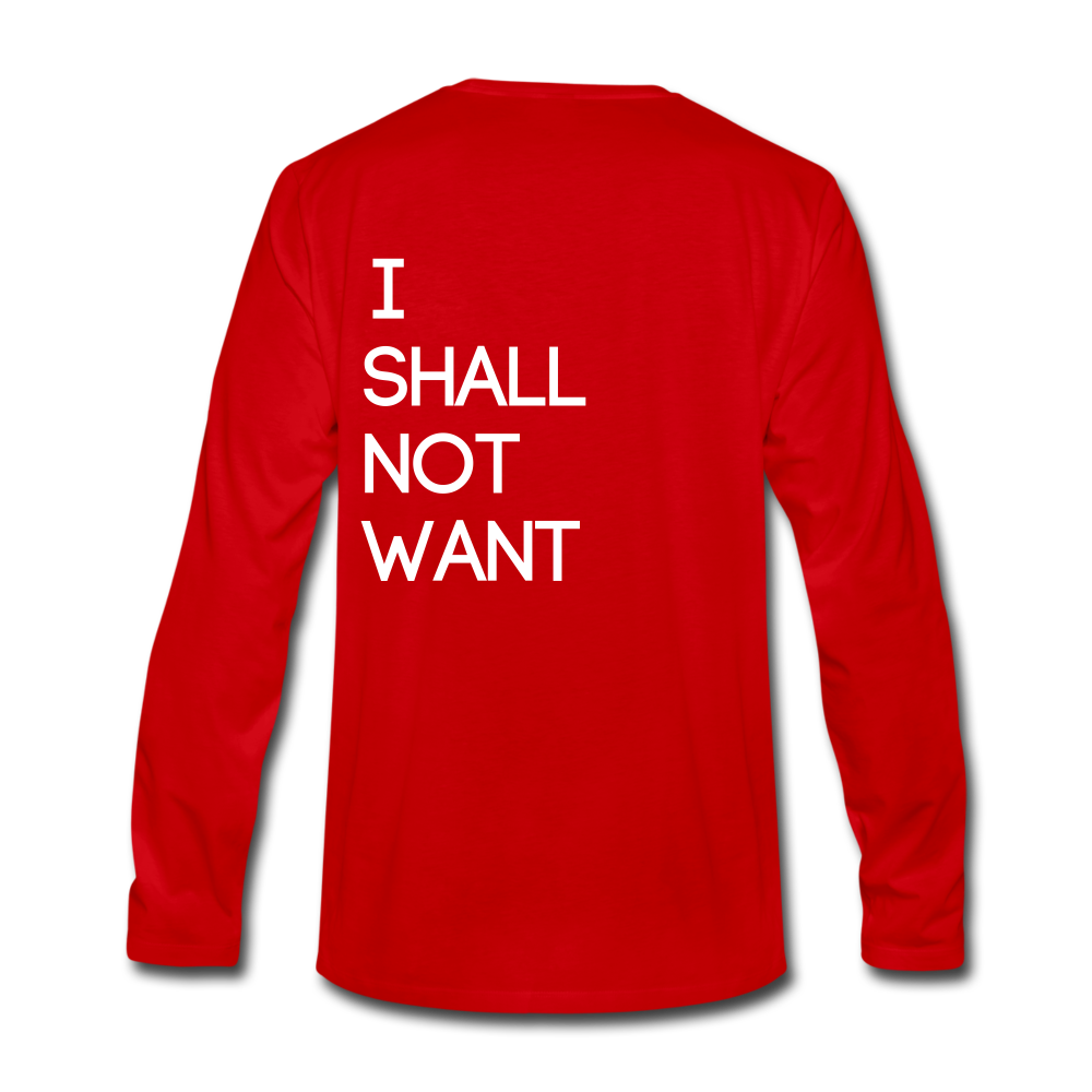 C23 Not Want Men's Long Sleeve Tee - red