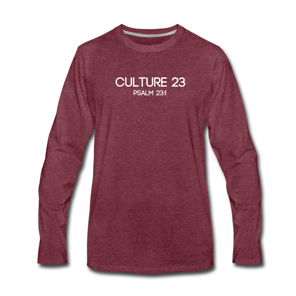 C23 Not Want Men's Long Sleeve Tee - heather burgundy