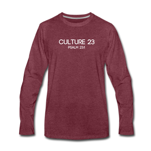 C23 Not Want Men's Long Sleeve Tee - heather burgundy