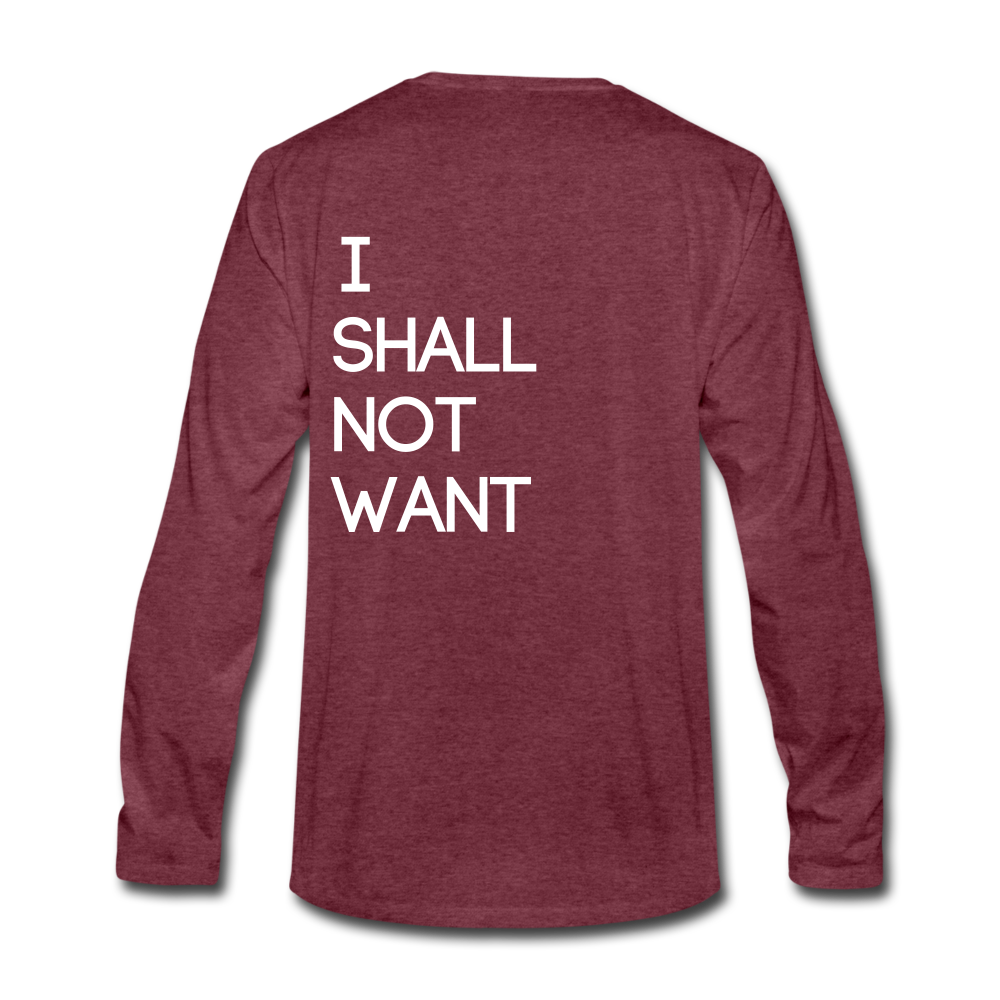 C23 Not Want Men's Long Sleeve Tee - heather burgundy