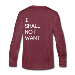 C23 Not Want Men's Long Sleeve Tee - heather burgundy