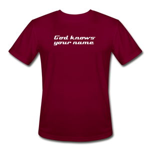 God Knows Athletic Tee - burgundy