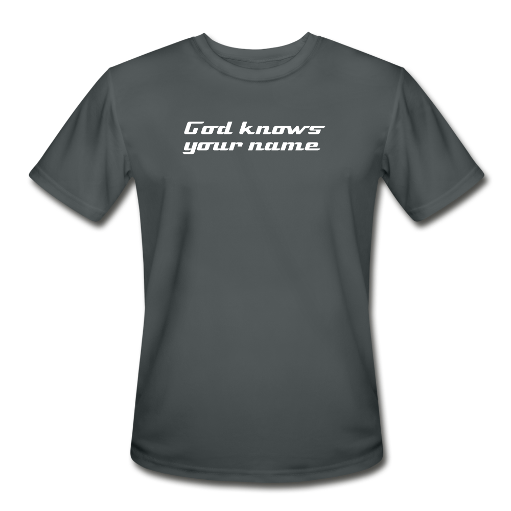 God Knows Athletic Tee - charcoal