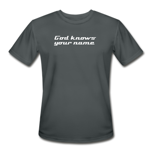 God Knows Athletic Tee - charcoal