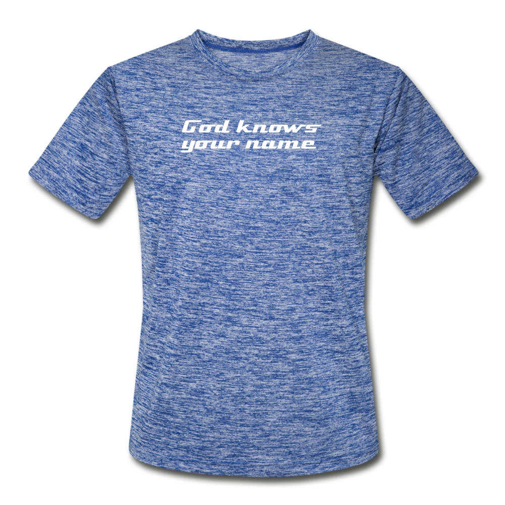 God Knows Athletic Tee - heather blue