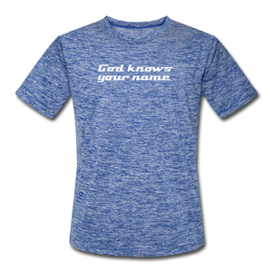 God Knows Athletic Tee - heather blue