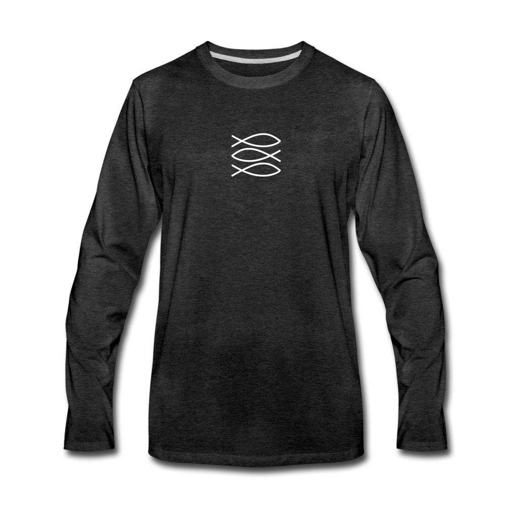 Fishers of Men Long Sleeve Tee - charcoal gray