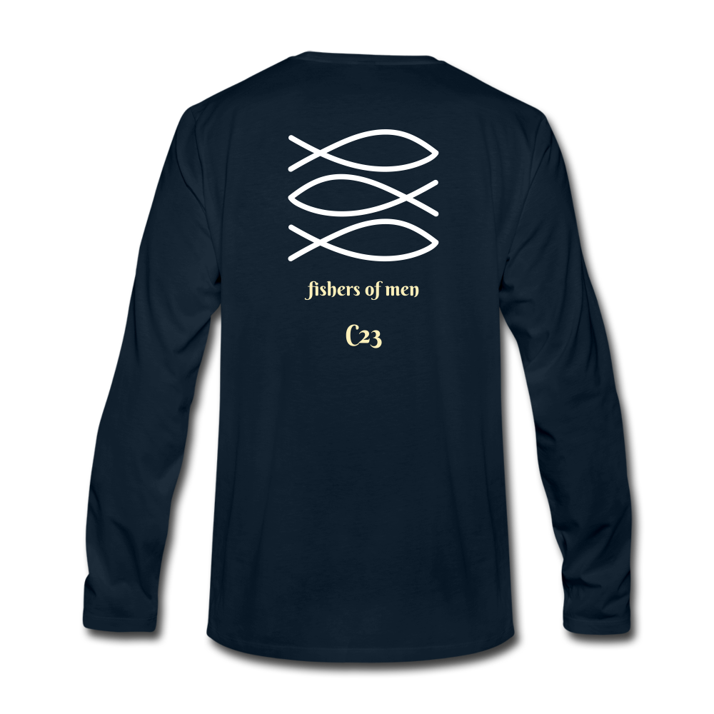 Fishers of Men Long Sleeve Tee - deep navy