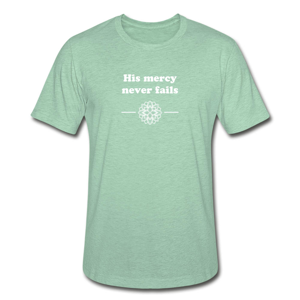 His Mercy Women's Tee - heather prism mint