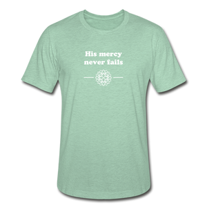 His Mercy Women's Tee - heather prism mint