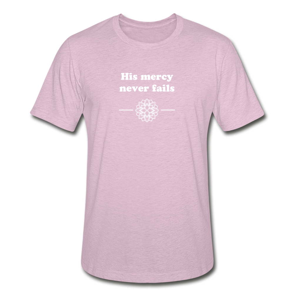 His Mercy Women's Tee - heather prism lilac