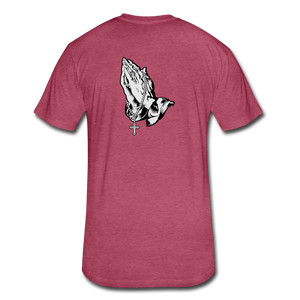 Praying Hands Tee - heather burgundy