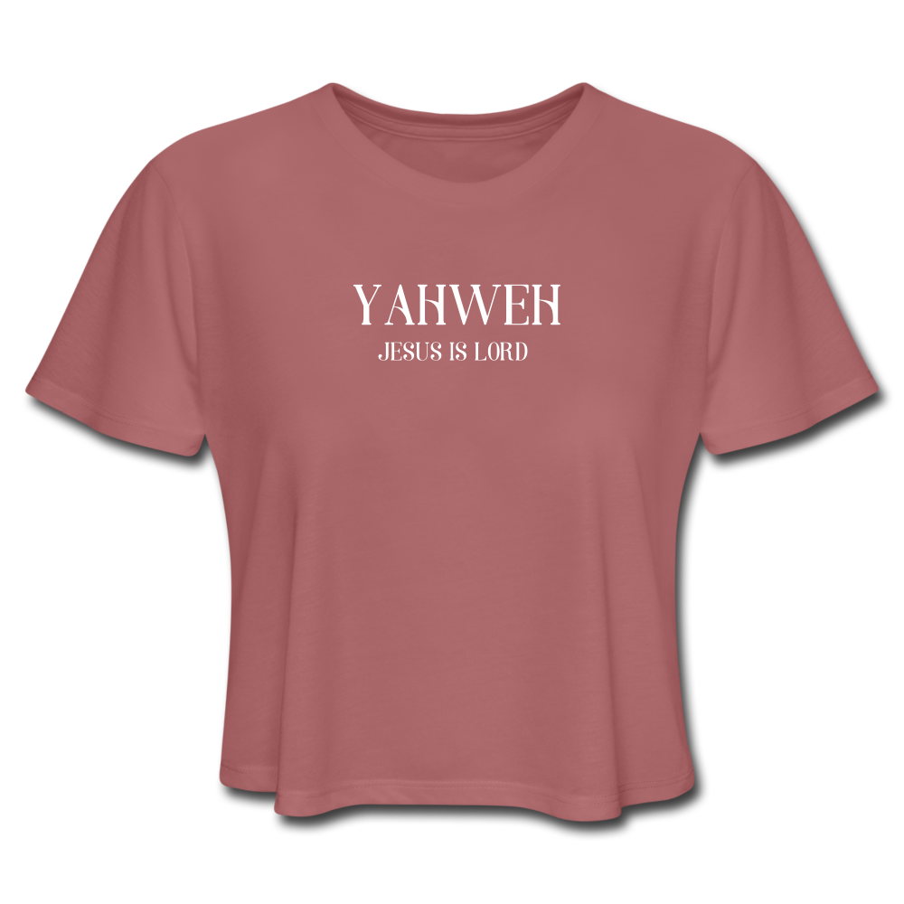 Yahweh Women's Cropped Tee - mauve