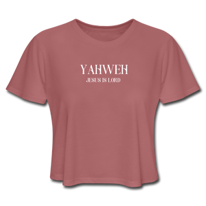 Yahweh Women's Cropped Tee - mauve