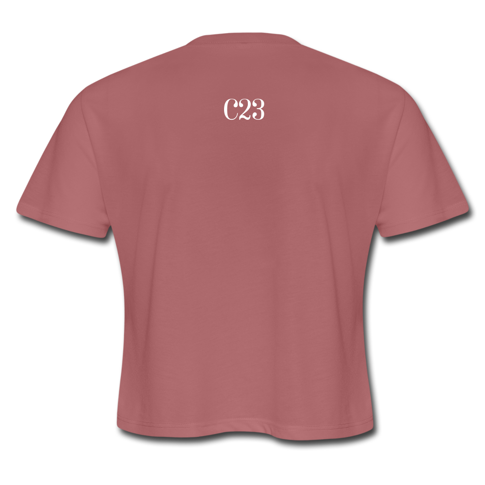 Yahweh Women's Cropped Tee - mauve