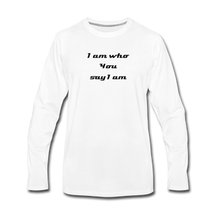 I Am Long Sleeve Tee - white