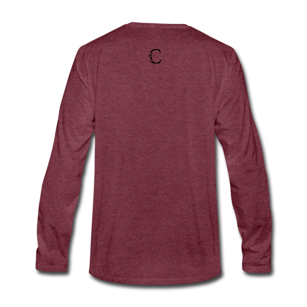 I Am Long Sleeve Tee - heather burgundy