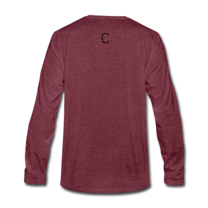 I Am Long Sleeve Tee - heather burgundy