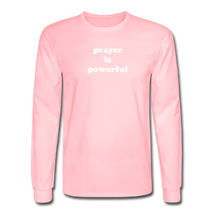 Prayer is Powerful Long Sleeve Tee - pink