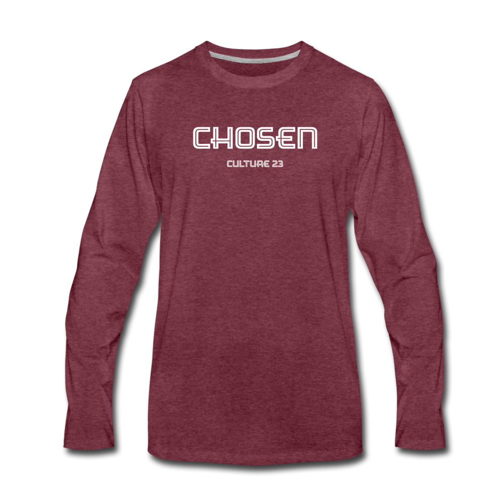 Chosen Long Sleeve Tee - heather burgundy