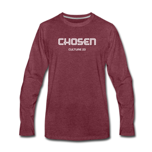 Chosen Long Sleeve Tee - heather burgundy