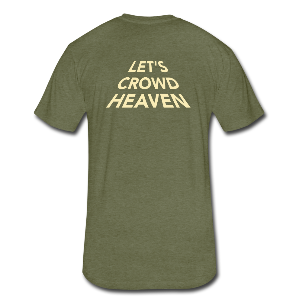 Let's Crowd Heaven Tee - heather military green